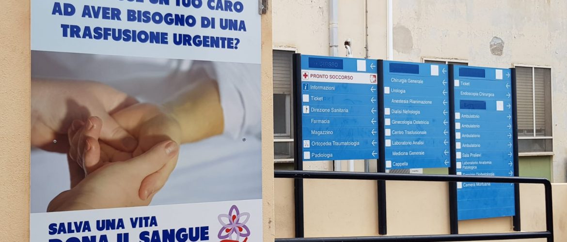 Sensibilizzazione alla donazione, il nostro cartellone all'Ospedale di San Gavino